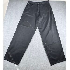 Vintage Pelle Pelle Mark Buchanan Denim Jeans Mens 34X32 Black Solid Pants Y2K